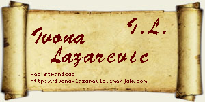 Ivona Lazarević vizit kartica